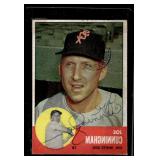 JOE CUNNINGHAM HAND SIGNED BASEBALL CARD