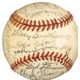 Spahn, Southworth Signed 1948 Boston Braves...