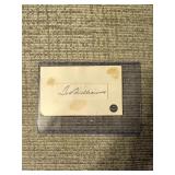 Ted Williams Signed Index Card with COA