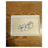 Jim Kelly Signed Index Card
