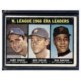 1967 Topps # 234 N.L. 1966 ERA Leaders Koufax