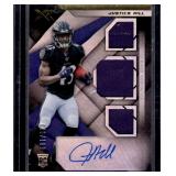 Justice Hill 2019 Panini XR Triple Patch Auto