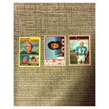 3x Topps 1970s Football Cards