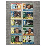 1960 TOPPS BASEBALL LOT OF 10 DEL CRANDALL & More