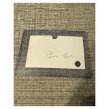 Goose Goslin Signed Index Card with COA