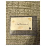Ted Williams Signed Index Card with COA
