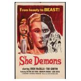 She Demons (Astor Pictures, 1958). Folded,...