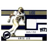 Greg Lee 2006 Press Pass Gold Game Worn Jersey