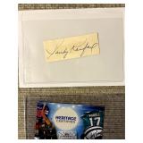 SANDY KOUFAX SIGNED INDEX CUT WITH COA