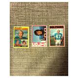 3x Topps 1970s Football Cards
