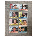 1960 Topps Lot of 8x Baseball Cards MLB Vintage