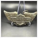 1970s Kawasaki Motorcycles Wings Solid Brass...