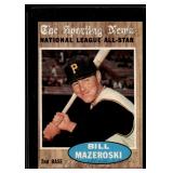 BILL MAZEROSKI HAND SIGNED BASEBALL CARD