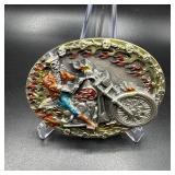 Vintage Bergamot Skeleton Motorcycle Flames...