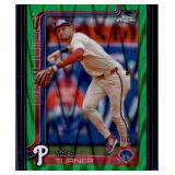 2025 Topps Chrome Trea Turner #208 Green RayWave