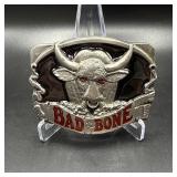 Vintage 1992 C+J Bad To The Bone Pewter Belt...