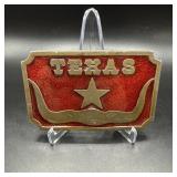 Vintage Texas Kolcaco Star Belt Buckle Red Lone...