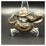 Vintage 1990 Rattlesnake Diamondback Skull...