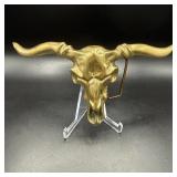 Vintage 1981 Texas Longhorn 7' Solid Brass Belt...