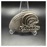 ST LOUIS RAMS Pewter Belt Buckle NFL Licensed...