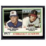 1978 TOPPS #205 1977 STRIKE OUT LEADERS