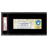 Robin Yount Signed Full Ticket 3000th Hit PSA