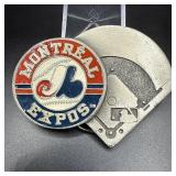 VINTAGE 1994 MLB MONTREAL EXPOS BELT BUCKLE...
