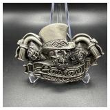 Vintage 1992 Brass Belt Buckle Poison Flesh &...