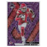 2025 Panini Mosaic Purple Xavier Worthy Kansas...