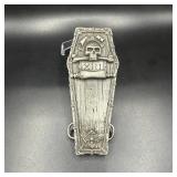 Vintage Coffin With Skull Belt Buckle 1993...