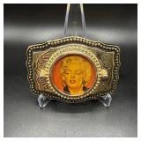 Vintage Black & Gold Marilyn Monroe Belt Buckle...