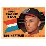 1960 Topps #129 Bob Hartman Milwaukee Braves RC