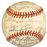 Spahn, Southworth Signed 1948 Boston Braves...