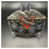 Vintage 1988 World War II Veteran Belt Buckle...