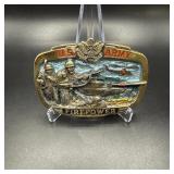 Vintage US Army Firepower Belt Buckle Badge...