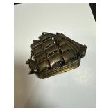 vintage 1970s belt buckle TALL SHIP sailing...