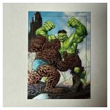 THING VS. HULK  1992 MARVEL MASTERPIECES BATTLE...