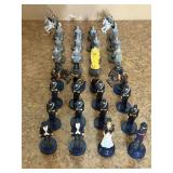American Civil War Hand Painted Chess Set Union...