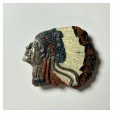 Vintage 1993 Bergamot Belt Buckle Indian Chief...