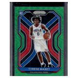 2020-21 Panini Prizm Tyrese Maxey RC Green...