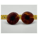 Faux Tortoise Shell Pierced Screwback