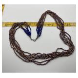 Vintage Glass and Wood Bead Necklace