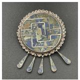 Vintage Mexican Silver Brooch