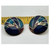 Vintage Berebi Enamel Earrings