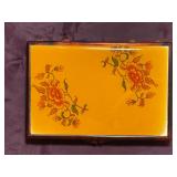 1960s Tortoise Shell Look Travel Jewelry Box