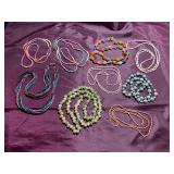 Group of Plastic Bead Necklaces