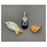 3 Pendants or Charms