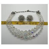 Vintage Crystal Choker and Earrings