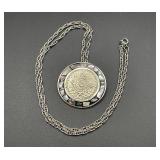 Sterling Aztec Mayan Calendar Pendant