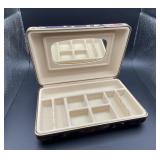 Vintage Cloth Covered Travel Jewelry Box